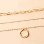 Load image into Gallery viewer, Virelle Triple Layer Pendant Necklace – 18K Gold-Plated &amp; Silver-Plated
