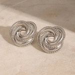 Load image into Gallery viewer, Vivia Texture Stud Earrings - 18K Gold-Plated
