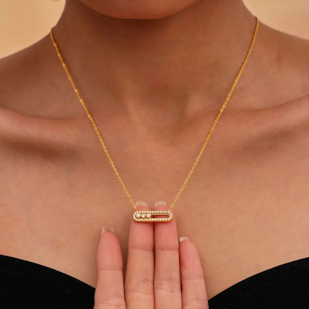 Zahi Crystal Bar Jewelry Set – 18K Gold-Plated2