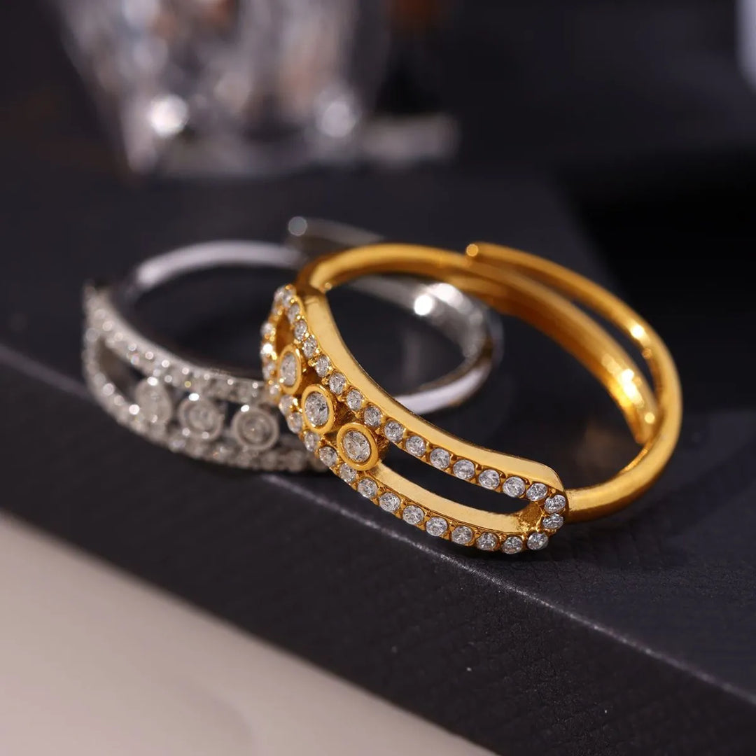 Zahi Crystal Bar Jewelry Set – 18K Gold-Plated2
