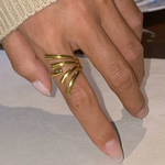 Load image into Gallery viewer, Zaidee Irregular Open Ring – 18K Gold-Plated
