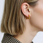 Load image into Gallery viewer, Zare Square Earrings - 18K Gold-Plated
