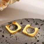 Load image into Gallery viewer, Zare Square Earrings - 18K Gold-Plated
