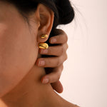Load image into Gallery viewer, Zirelle Geometric Double Earrings – 18K Gold-Plated
