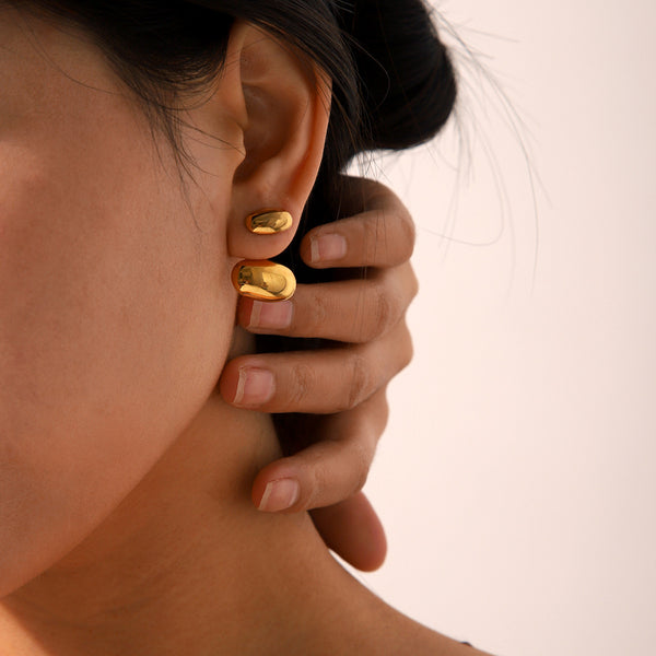 Zirelle Geometric Double Earrings – 18K Gold-Plated