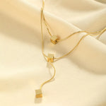Load image into Gallery viewer, Zirelle Geometric Layered Necklace – 18K Gold-Plated
