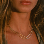 Load image into Gallery viewer, Zerelle Two-Tone Necklace – 18K Gold-Plated Stainless Steel

