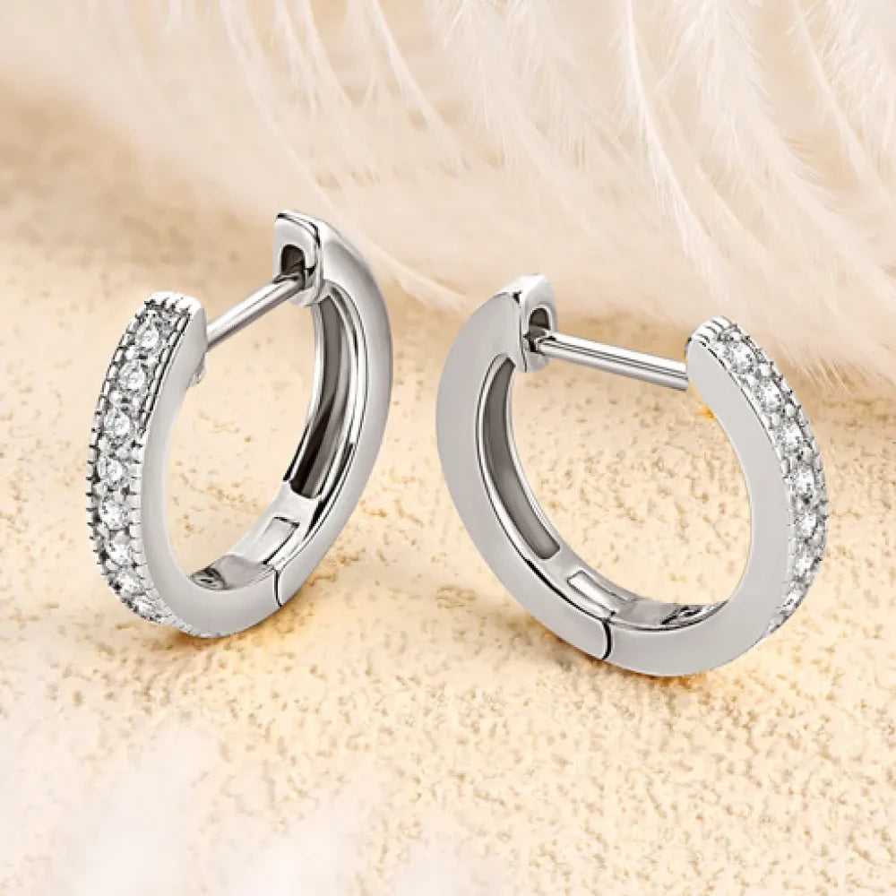 Vireon Moissanite Hoop Earrings – 925 Sterling Silver