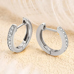 Load image into Gallery viewer, Vireon Moissanite Hoop Earrings – 925 Sterling Silver
