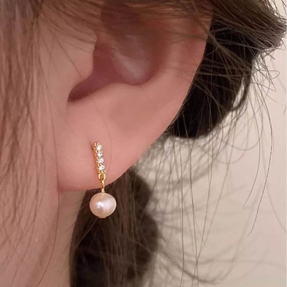 Elaria Pearl Drop Earrings – 925 Sterling Silver