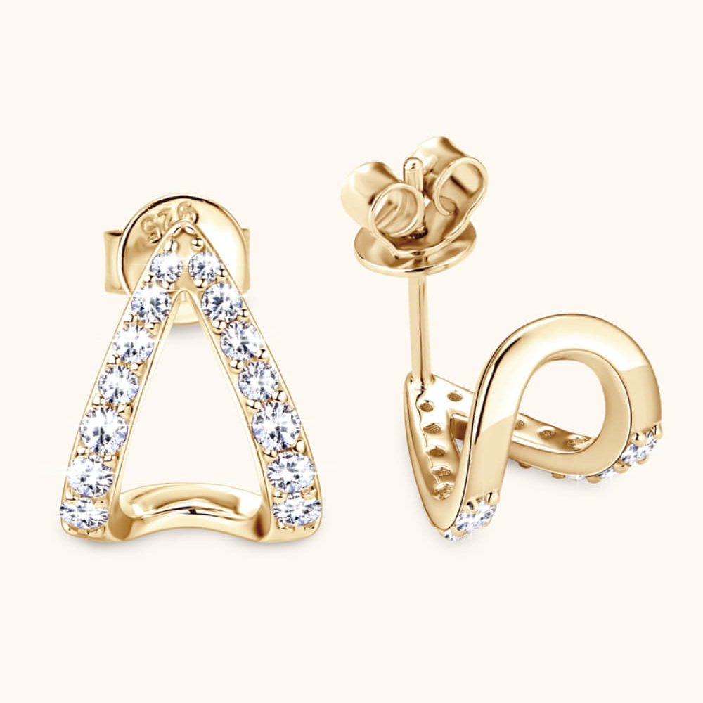 Moah Minimalist Moissanite Earrings – 925 Sterling Silver
