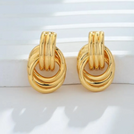 Load image into Gallery viewer, Eva Knotted Stud Earrings - Gold-Plated
