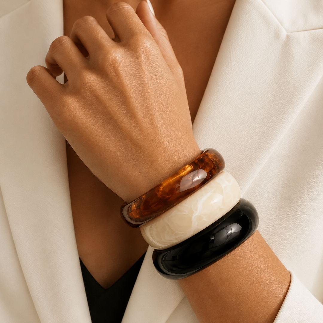 Isabell Chunky Resin Bangle Bracelet