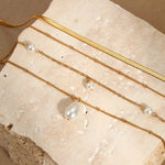 Load image into Gallery viewer, Éloria Layered Pearl Necklace – 18K Gold-Plated
