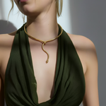 Load image into Gallery viewer, Serpentine Choker Necklace – 18K Gold-Plated Waterproof
