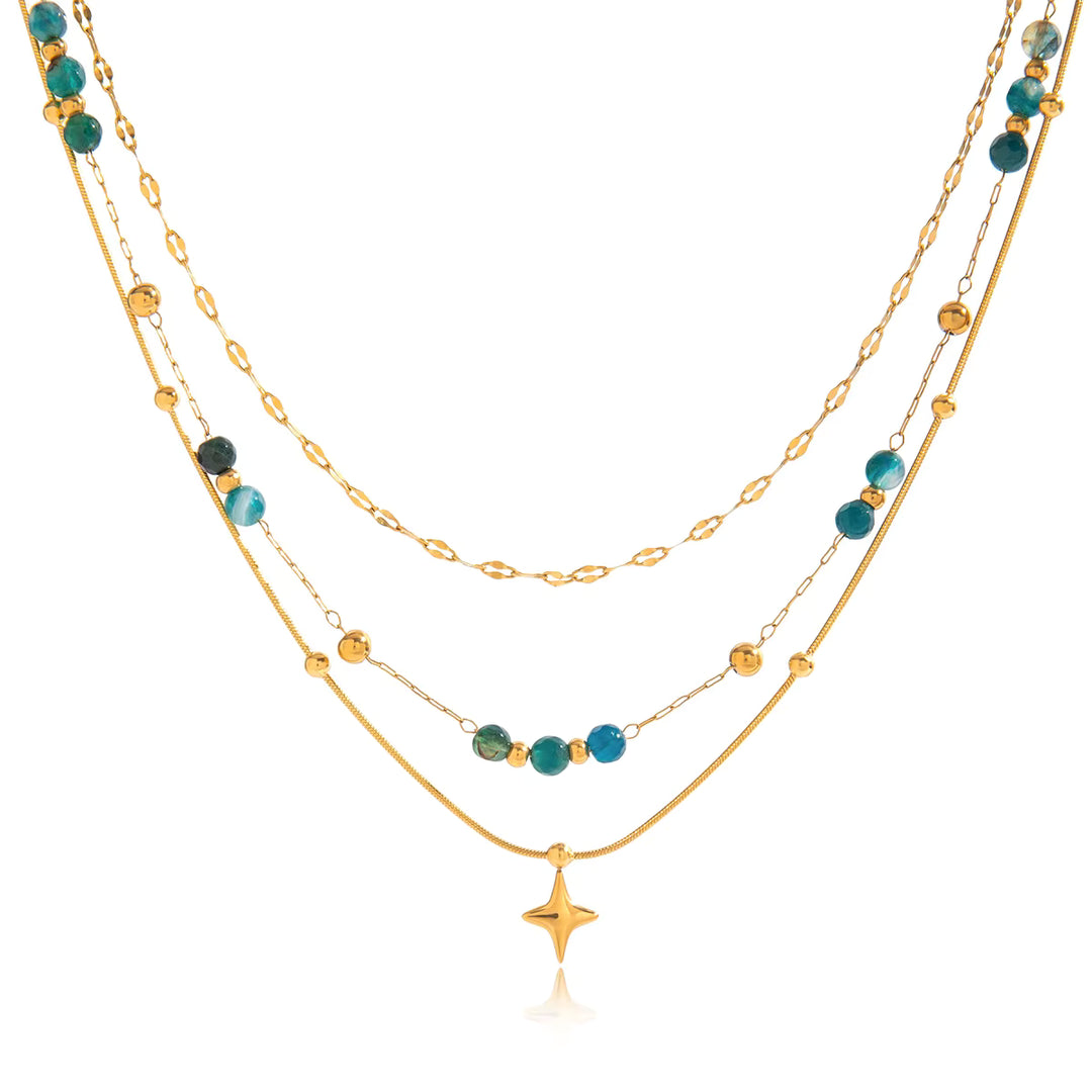 Étoira Star Layered Necklace – 18K Gold-Plated