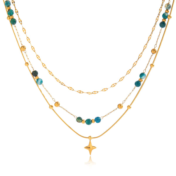 Étoira Star Layered Necklace – 18K Gold-Plated