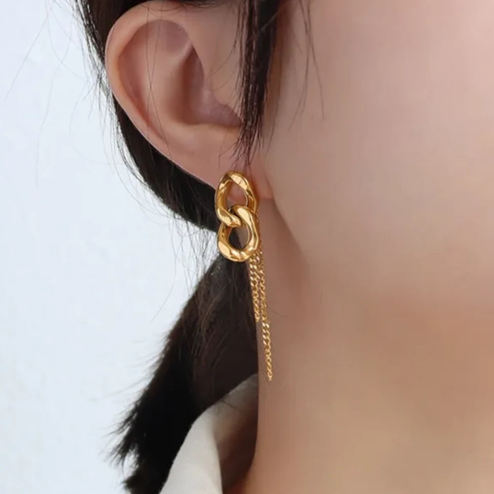 Bellisse Link Earrings – Gold-Plated