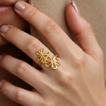 Load image into Gallery viewer, Lina Flower Ring - 18K Gold-Plated
