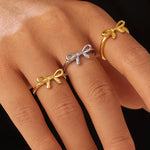Load image into Gallery viewer, Millie Bow Ring Gold &amp; Silver-Plated
